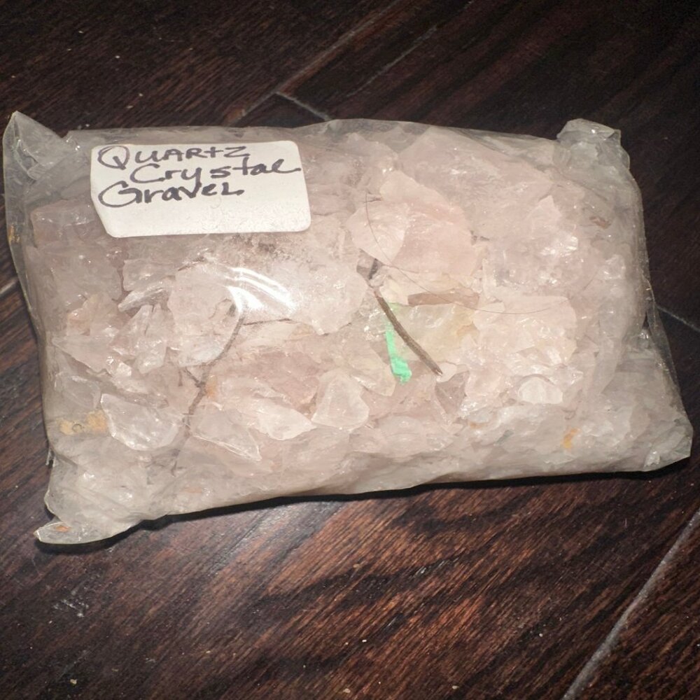 Bag of Raw Quartz Crystal Gravel Chips